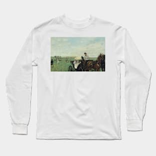 At the Races in the Countryside by Edgar Degas Long Sleeve T-Shirt